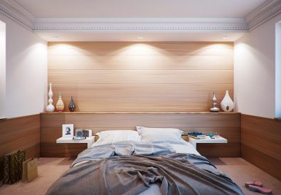 sypialnia z łóżkiem